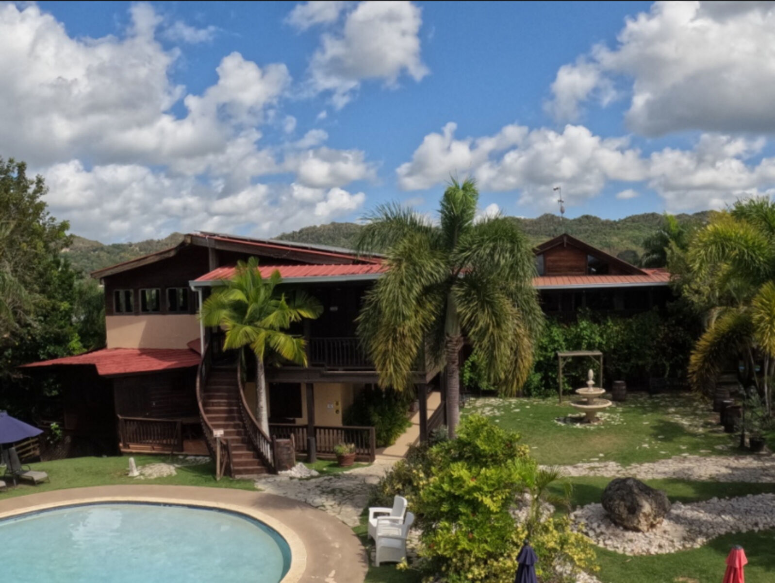 Hacienda El Jibarito retreat venue surrounded by lush mountains in Puerto Rico